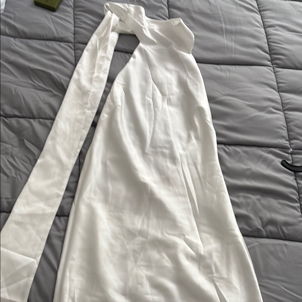 Show Me Your MuMu Cream One Shoulder Sheath Dress